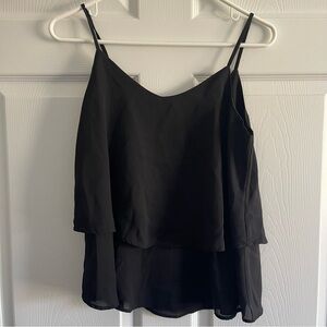 Annabella Black Layered Tank Top
